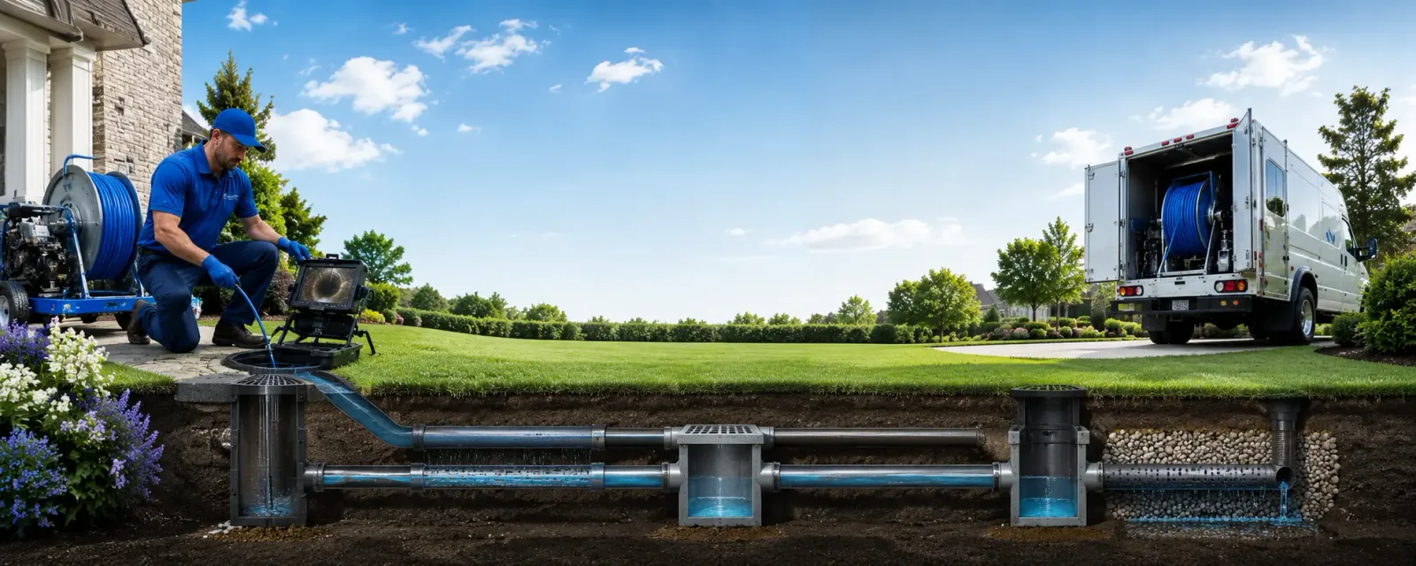 Outdoor drain cleaning information for Lake George, MI